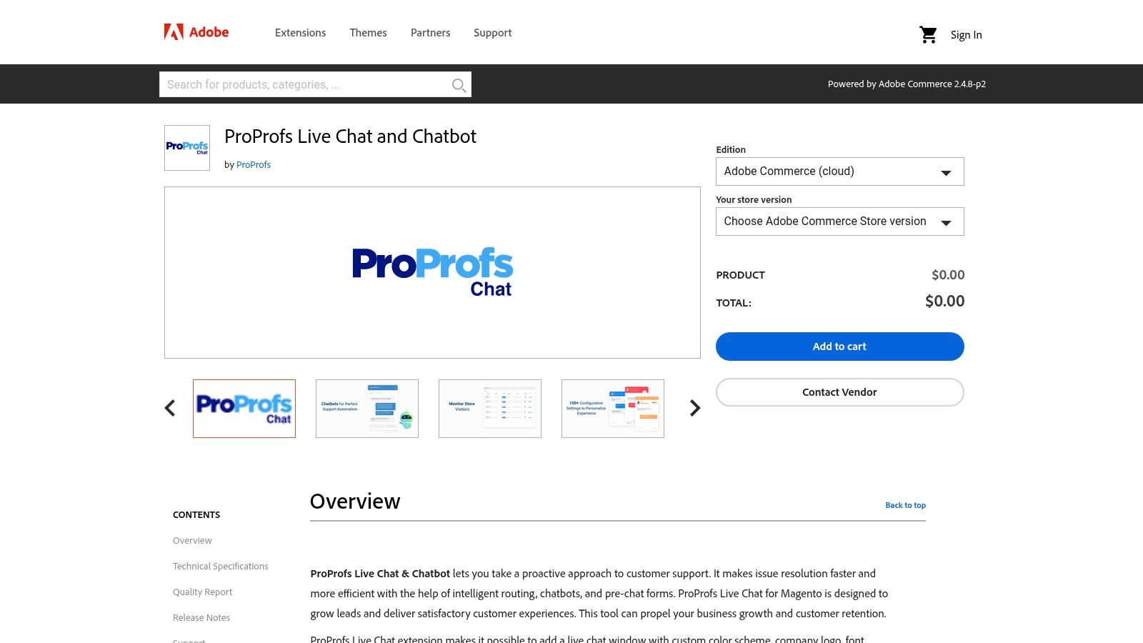 Adobe Commerce (Magento) Marketplace — ProProfs Live Chat & Chatbot