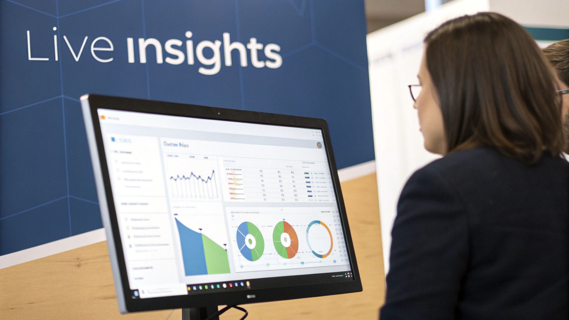 A dashboard showing chatbot analytics and performance metrics