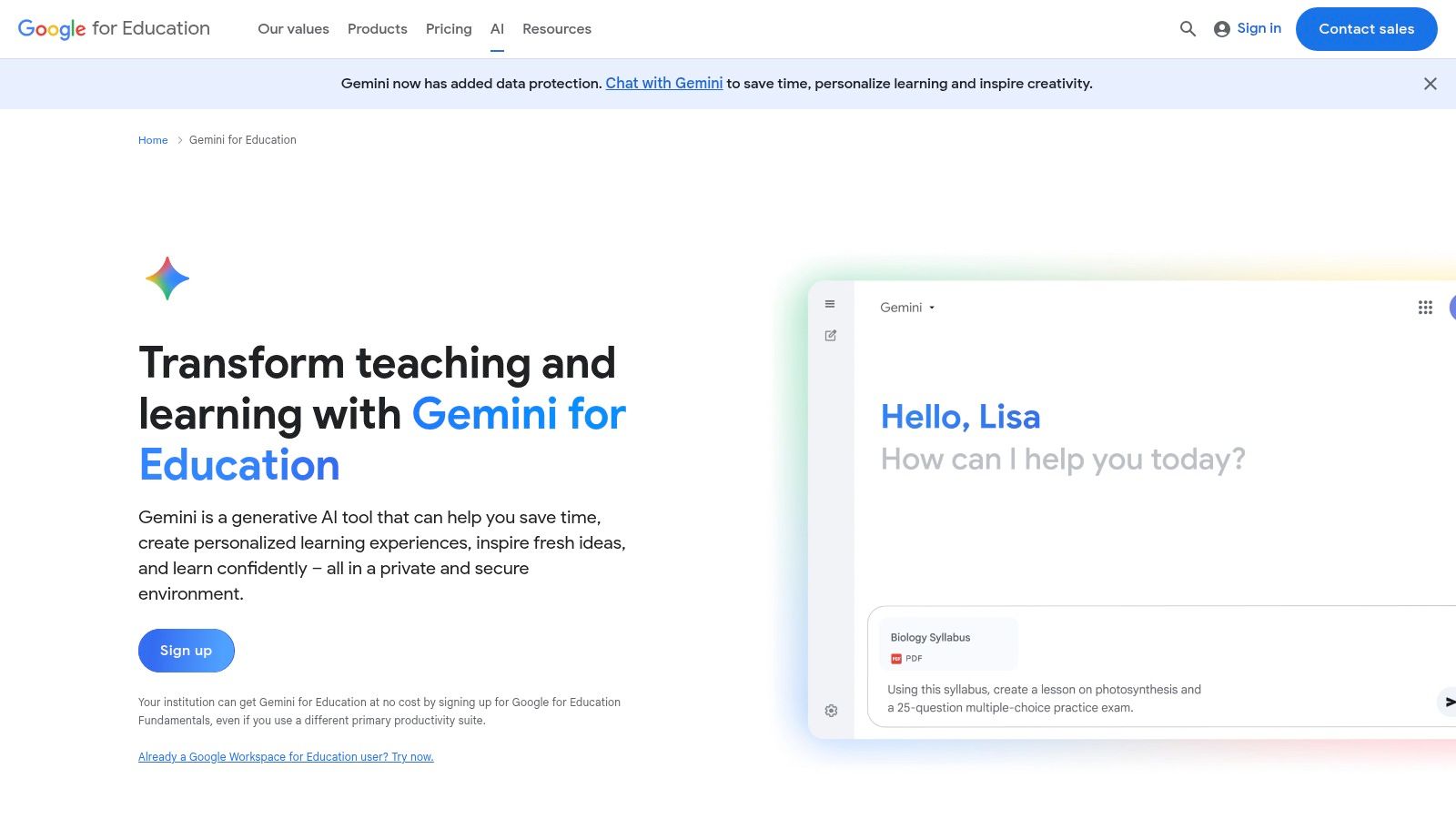 Google for Education — Gemini for Education and Workspace add-ons