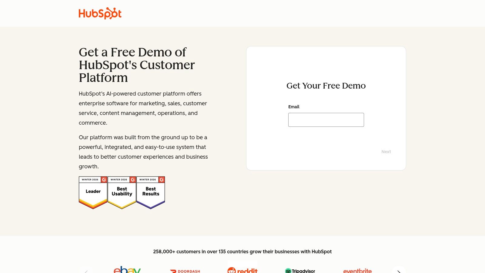 HubSpot Customer Platform (CRM, Sales, Service, Marketing)
